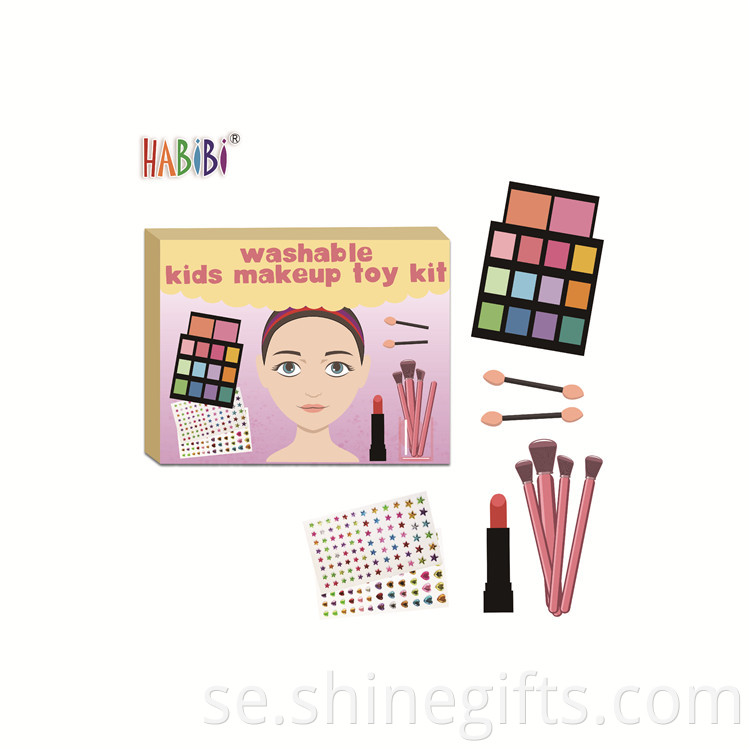 Hot Sale Children's Kids Girl Washable Makeup Colorful Palette toys Kits combination cosmetics Children's makeup